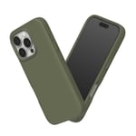 RhinoShield SolidSuit Coque Compatible avec [iPhone 16 Pro] | Design Fin Absorbant Les Chocs, Finition Mate Premium, découpe Bouton contrôle caméra - Vert algue