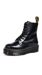 Dr Martens Unisex Jadon Amphibians, Black (Black Polished Smooth 001), 5 UK