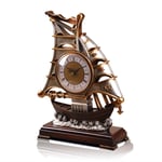 Yxxc Petite Horloge analogique - Horloge de Support Horloge de Table à Voile rétro européenne Horloge de Chambre à Coucher Horloge de Chevet Pendule Horlog