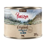 Purizon Adult 24 x 200 g -kornfritt - Kitten: Kyllingfilet med Laks