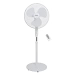 OCEANIC Ventilateur de pied - 45 W - Ø 44 cm - 3 vitesses - Oscillant - Inclinable - Blanc