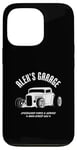 Coque pour iPhone 13 Pro Alex's Garage Hotrod Voiture Classique Personnalisée Design Alex