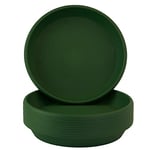 Home Garden Ornaments Plant Pot Saucers 15cm Deep Green Set of 10 – Solid Plastic Plant Pot Saucer – Round Plant Saucer for House Plants – Durable Plastic Plant Tray- 10 pack (15 cm, Deep Green)