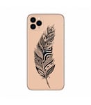 Coque Iphone 11 PRO plumes noir