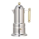 didatecar Stainless Steel Induction Cooker Coffee Maker Coffee Maker Stainless Steel Moka Percolating Pot Stove Coffee