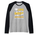 Funny Life Isn't All Dogs And Calligraphy And Hand Lettering Raglan Baseball Tee