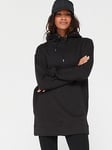 Everyday The Essential Longline Hoodie with Side Splits - Black, Black, Size 14, Women