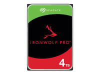 Seagate Ironwolf Pro St4000nt001 - Hårddisk - 4 Tb - Intern - 3,5" - Sata 6Gb/S - 7200 Rpm - Buffert: 256 Mb - Med 3 Års Seagate Rescue Data Recovery (Paket Med 4)