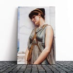 Big Box Art Canvas Print Wall Art John William Godward Pompeian Girl | Mounted & Stretched Box Frame Picture | Home Decor for Kitchen, Living Room, Bedroom, Hallway, Multi-Colour, 24x16 Inch