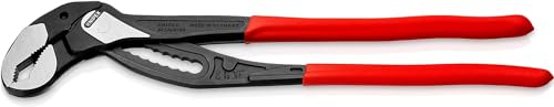 Knipex Alligator® XL Pince multiprise et clé serre-tubes noire atramentisée, gainées en plastique antidérapant 400 mm (carte LS/blister) 88 01 400 SB