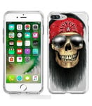 Coque Iphone 7 PLUS Iphone 8 PLUS mort grunge bandana rouge motard