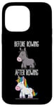 Coque pour iPhone 14 Pro Max Avant et après Rowing Unicorn Rower