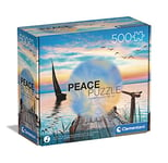 Clementoni - 35121 - Peace Puzzle - Peaceful Wind - Puzzle Adulte 500 pièces, Puzzle paysages, Puzzle Relaxant, Divertissement pour Adultes - fabriqué en Italie