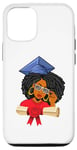 Coque pour iPhone 12/12 Pro Graduation Melanine Senior Black Women Girl Magic Graduate 21