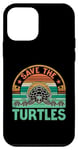 Coque pour iPhone 12 mini Save The Turtles, animal marin et amoureux des tortues de mer