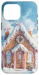 iPhone 16 Pro Max Cute Christmas Gingerbread House Snowflakes Holiday Xmas Case