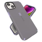 Speck iPhone 15 Plus & 14 Plus Case - Slim Phone Case with Drop Protection, Scratch Resistant with Soft Touch for 6.7 inch iPhone Case - Dual Layer Case, Cloudy Grey/Spring Purple CandyShell Pro