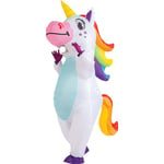 Creations Uppblåsbar Enhörningsdräkt Full Body Unicorn Air Blow-up Deluxe Halloween-dräkt - Vuxenstorlek