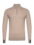 Mos Mosh Gallery Mmgadam Soft Zip Turtle Neck Knit Beige