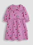 JoJo Maman Bebe JOJO MAMAN BÉBÉ Cherry Peter Pan Dress 2-3 Years Pink