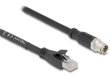 Delock M12 Kabel X-Kodiert 8 Pin Stecker Zu Rj45 Stecker Cat.5E S/Ftp Flexibel 5 M Schwarz