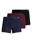 JACK & JONES Men's Jacbasic Bamboo Trunks 3 Pack Noos Boxer Shorts, Port Royale/Detail: Black - Navy Blazer, S