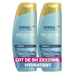 Head & Shoulders DERMAxPRO by Head & Shoulders HYDRATE Shampoing Antipelliculaire Hydratant Pour Cheveux Et Cuir Chevelu Secs – 2x225 ml