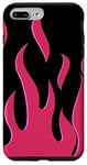 iPhone 7 Plus/8 Plus Red Rose Flames pattern Black Background Design Case Case