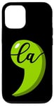 Coque pour iPhone 14 Pro Simple Comma La en vert - Assistance subtile Kamala Harris 2024