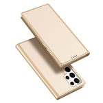 DUX DUCIS Skin Pro Wallet Flip Case for Samsung Galaxy S23 Ultra - Gold