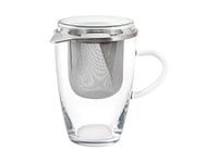 Bohemia Tasse à thé avec infuseur en INOX et Couvercle en Verre, contenance 0,35 l, Dimensions 142 x 129 mm -Verre Borosilicate -très Haute résistance 179 SIMAX