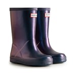 Hunter Childrens Unisex First Nebula Wellingtons - Metallic - Size UK 2