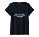 Womens Batman Dark Knight Gotham City Retro Wave V-Neck T-Shirt