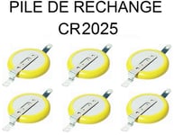 Cr2025 Lot 6 Piles Bouton Avec Cosse À Souder Compatible Avec Pokémon Sur Gameboy