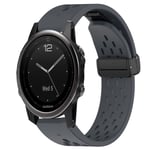 Garmin Fenix​​5S Silikone urrem, 20 mm - Mørkegrå