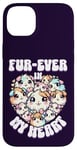 Coque pour iPhone 14 Plus Fur-ever in My Heart Kawaii Cochon d'Inde Cœur