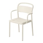 Muuto - Linear Steel Armchair Off White - Utendørs spisebordstoler - Thomas Bentzen - Hvit