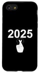 Coque pour iPhone SE (2020) / 7 / 8 Funny Happy New Year 2025 Doigts croisés 2025 Nouvel An