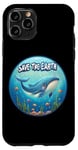 Coque pour iPhone 11 Pro Cute Save our Planet, Jour de la Terre, Journée de la Terre Cool Whale