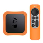 Trolsk Set-top Box + Silicone case ((Apple TV 4K (2021)) - Orange