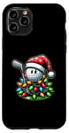 Coque pour iPhone 11 Pro Chapeau de Noël mignon Kawaii Mini Golf Golfeur Noël