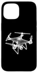 Coque pour iPhone 15 Drone 3D Wireframe - Drone volant vintage amateur de pilote