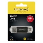 Intenso® 64GB Combi USB Stick (USB-A/C)