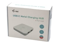 I-Tec Usb-C Metal Charging Hub 4X Usb 3.0 + Power Delivery 60W - Hubb - 4 X Superspeed Usb 3.0 X Usb-C (Strömleverans) - Skrivbordsmodell