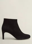 Hobbs Lizzie Suede Heeled Ankle Boots, Black