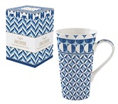 COFFRET 1 MUG 60CL EN PORCELAINE GEOMETRIC BLUE