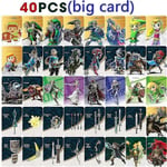 Treingi 2024 NYA 40 Zelda Amiibo-kort Används för The Legend of Zelda: Tears of the Kingdom och The Legend of Zelda Stort Kort Big Card 40pcs