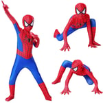 Marvel Spider-Man Cosplay Kläder Superhjälte Barn Overall Red 7-9 Years