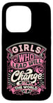 Coque pour iPhone 15 Pro Girls Change the World Leader féminin positif