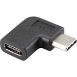 Usb 3.1 (Gen 2) Adaptateur [1x usb-c® mâle - 1x usb-c® femelle] coudé à 90° vers la droite - Renkforce